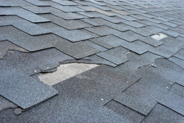 picture of routine roof repair due to storm damage Advanced Exteriors Denver