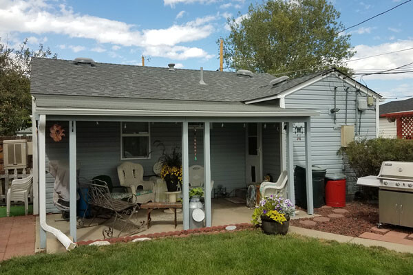 back yard and exterior of home after photo Advanced Exteriors Denver