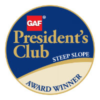 GAF Steep Slope Presidents Club winner logo