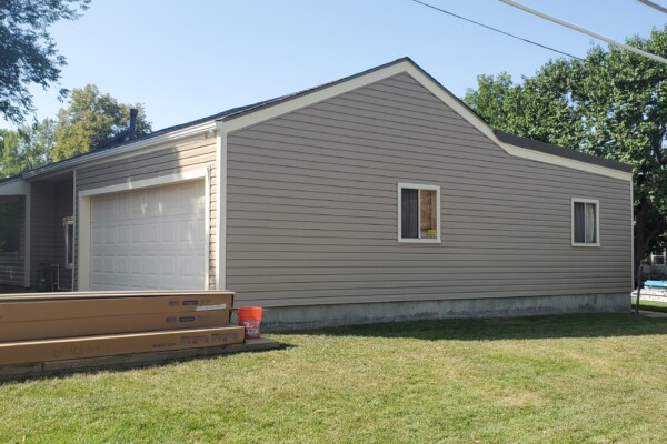 side view of home after siding was replaced Advanced Exteriors Denver