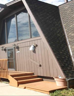 side view of roof that is finished through the ground Advanced Exteriors Denver