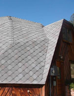 close up of new angled roof Advanced Exteriors Denver